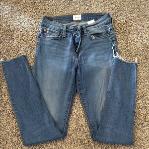 Hudson Women's Blue Jeans skinny/cropped